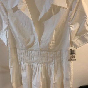 Trina Turk white cotton blouse